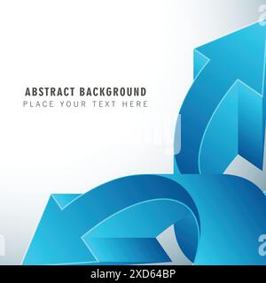 blue 3d arrows background vector Stock Vector