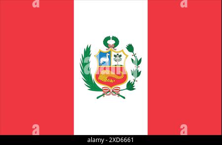 Flag of peru Stock Vector