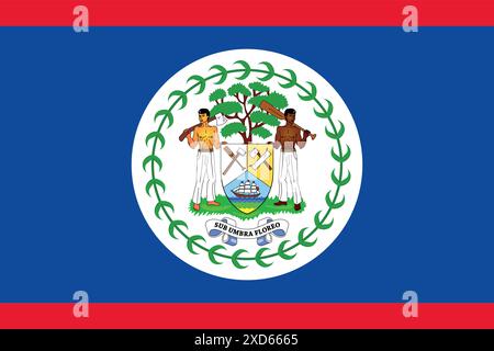 Flag of Belize Stock Vector