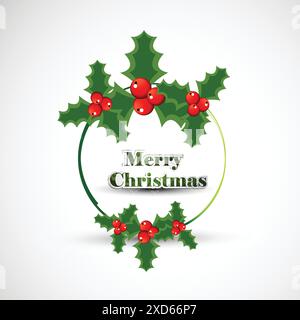 christmas circular frame vector design illustration Stock Vector