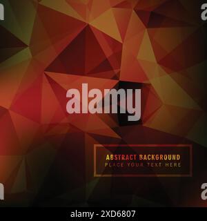 dark orange polygonal background Stock Vector