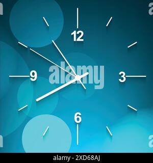 blue wall clock background vector design illustration Stock Vector