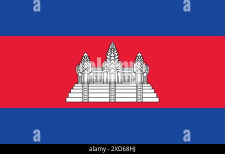 flag of Cambodia Stock Vector