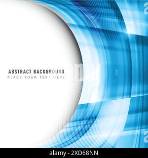 glowing blue wave background Stock Vector