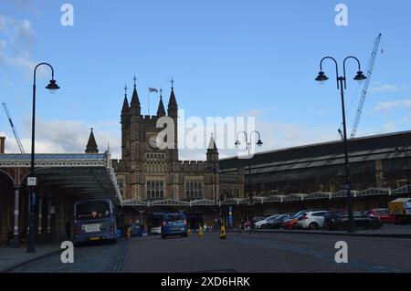 Frontage of Bristol Temple Meads Railway Station. Bristol, England, United Kingdom. 26th February 2024. Stock Photo