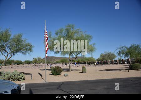 Phoenix, AZ., U.S.A. May 27, 2024. National Memorial Cemetery. United States Military Service Crest.  Memorial Day. May 27, 2024. Stock Photo