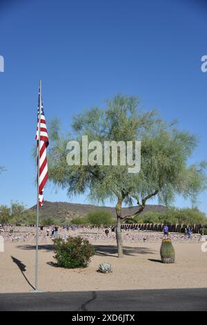 Phoenix, AZ., U.S.A. May 27, 2024. National Memorial Cemetery. United States Military Service Crest.  Memorial Day. May 27, 2024. Stock Photo