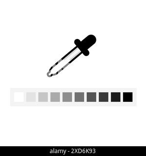 Pipette. Grey scale palette Color picker. Stock Vector