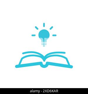 Learning icon. Isolated on white background. From blue icon set. Stock Vector
