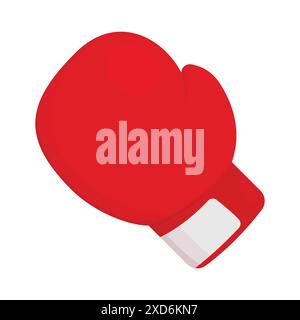 Red Boxing glove icon vector. boxing protection red glove illustration Stock Vector