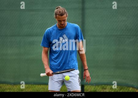 Halle Westf, Westfalen, Deutschland. 20th June, 2024. Alexander Zverev (GER) during the 31. TERRA WORTMANN OPEN, ATP500 - Mens Tennis (Credit Image: © Mathias Schulz/ZUMA Press Wire) EDITORIAL USAGE ONLY! Not for Commercial USAGE! Stock Photo