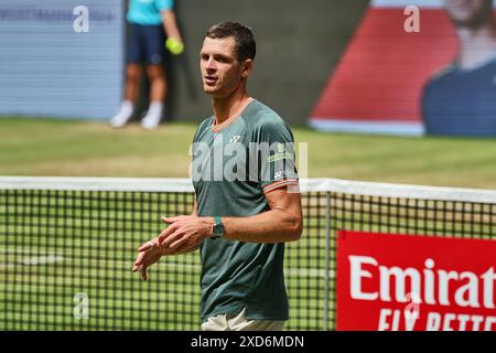 Halle Westf, Westfalen, Deutschland. 20th June, 2024. Hubert Hurkacz (POL) during the 31. TERRA WORTMANN OPEN, ATP500 - Mens Tennis (Credit Image: © Mathias Schulz/ZUMA Press Wire) EDITORIAL USAGE ONLY! Not for Commercial USAGE! Stock Photo
