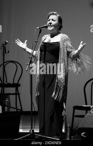 The singer Carmen Linares performs on stage during the Universal Music Festival 2024 at Teatro Albeniz on June 20, 2024 in Madrid, Spain. Stock Photo