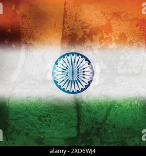 vector indian flag in grunge style design Stock Vector Image & Art - Alamy