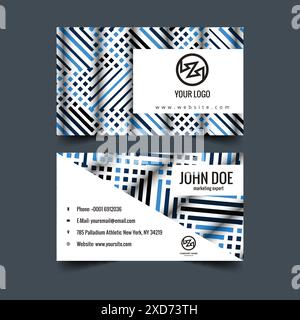 business card with stripes vector design illustration Stock Vector