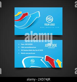 visiting card with arrows vector design illustration Stock Vector
