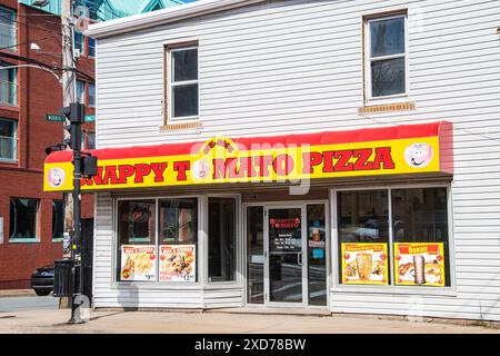 Snappy Tomato Pizza restaurant on Barrington Street in downtown Halifax, Nova Scotia, Canada Stock Photo