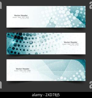 banners collection with abstract shapes Stock Vector