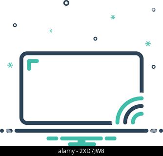 Icon for cast,screen Stock Vector