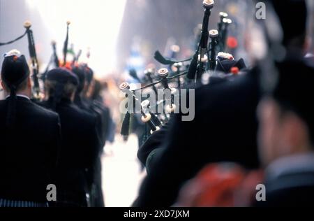 Irish pipe band Stock Photo