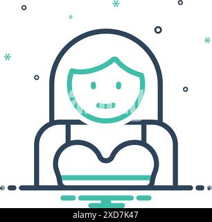 Icon for girl,gal Stock Vector Image & Art - Alamy