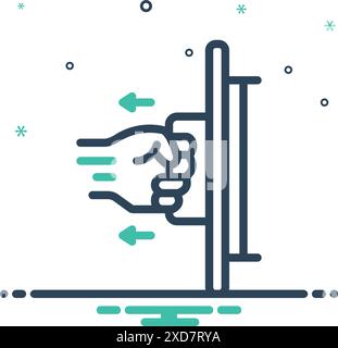 Icon for pull,door Stock Vector
