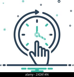 Icon for constant,consistent Stock Vector
