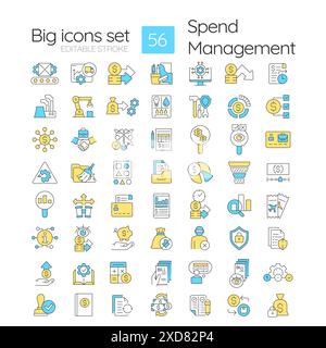 Supply chain management RGB color icons set Stock Vector Image & Art ...