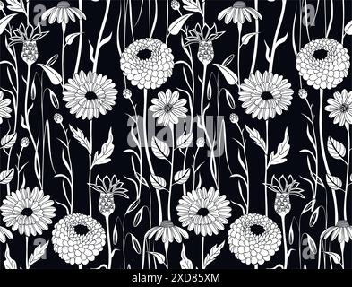Floral seamless background Stock Vector