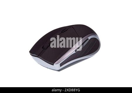 Closeup of wireless computer mouse isolated on white background. Stock Photo