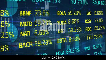 Image of statistics and financial data processing Stock Photo