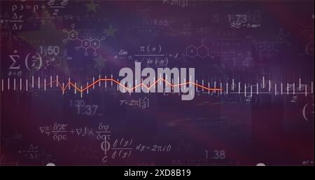 Image of statistics and financial data processing Stock Photo