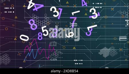 Image of numbers, statistics and financial data processing Stock Photo
