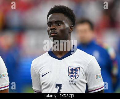 20 June 2024, Hesse, Frankfurt/Main: Soccer: European Championship, Denmark - England, preliminary round, Group C, match day 2, Frankfurt Arena, England's Bukayo Saka before the game. Photo: Arne Dedert/dpa Stock Photo