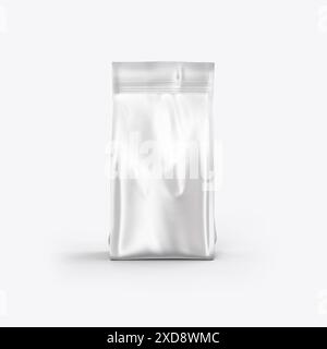Coffee Bag Packaging Mockup 3D Rendering Isolated on White Background ...