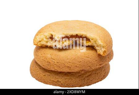 cookies with jam isolated on white background Stock Photo