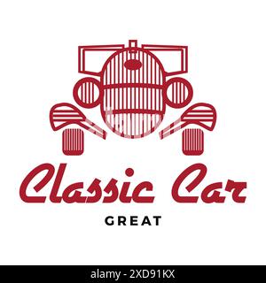 Classic Car Icon Logo Design Template Stock Vector
