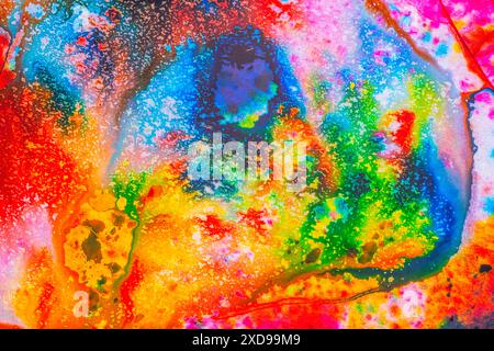 Image of the colored splashes in abstract shape, on white background Stock Photo