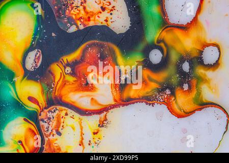 Image of the colored splashes in abstract shape, on white background Stock Photo