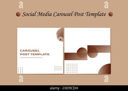 Social media carousel post template Stock Vector