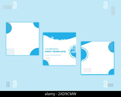 Social media carousel post template Stock Vector