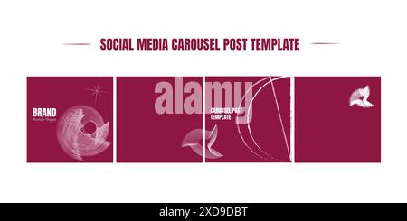 Social media carousel post template Stock Vector