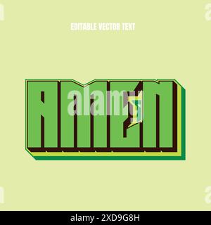 Editable vector text effect Stock Vector