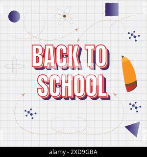 Back to school social media post Stock Vector