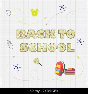 Back to school social media post Stock Vector