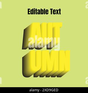 Editable vector text effect Stock Vector
