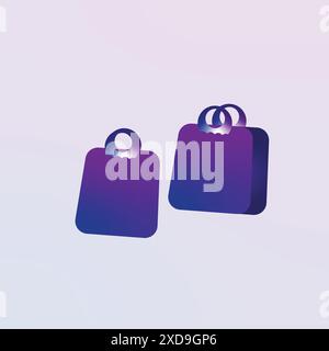 Realistic colorful shopping bags vector illustration Stock Vector