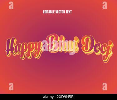Editable vector text effect Stock Vector