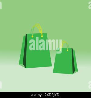 Realistic colorful shopping bags vector illustration Stock Vector