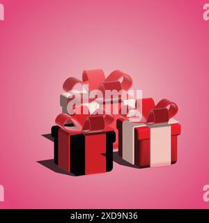 3D gift boxes Stock Vector